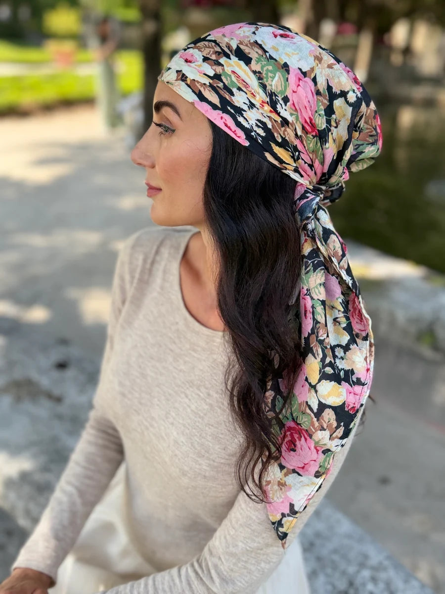The Scarf Bar Vintage Rose Headscarf - TSB-15-AW26