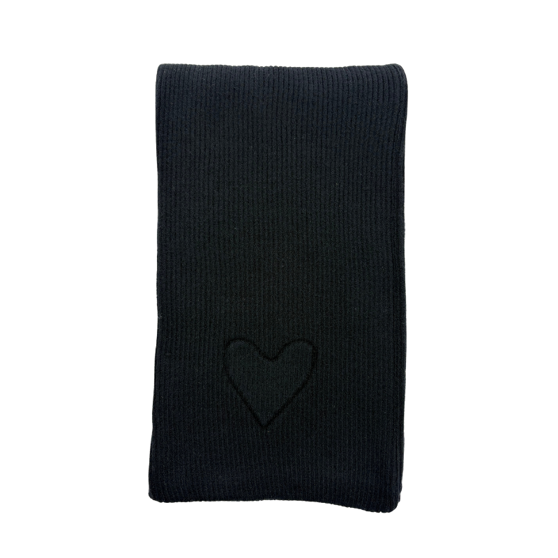 Mini Pops Rib Scarf W Raised Heart - Brs105h