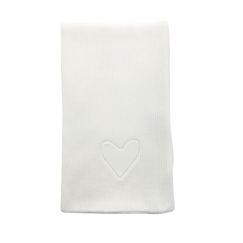 Mini Pops Rib Scarf W Raised Heart - Brs105h