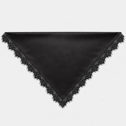 Tie Ur Knot Lace Trim Silk Headscarf - TUK-29-AW26