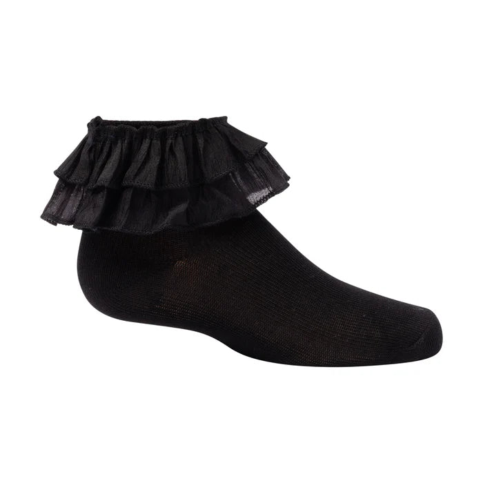 Zubii Chiffon Double Ruffle Ankle - 1319