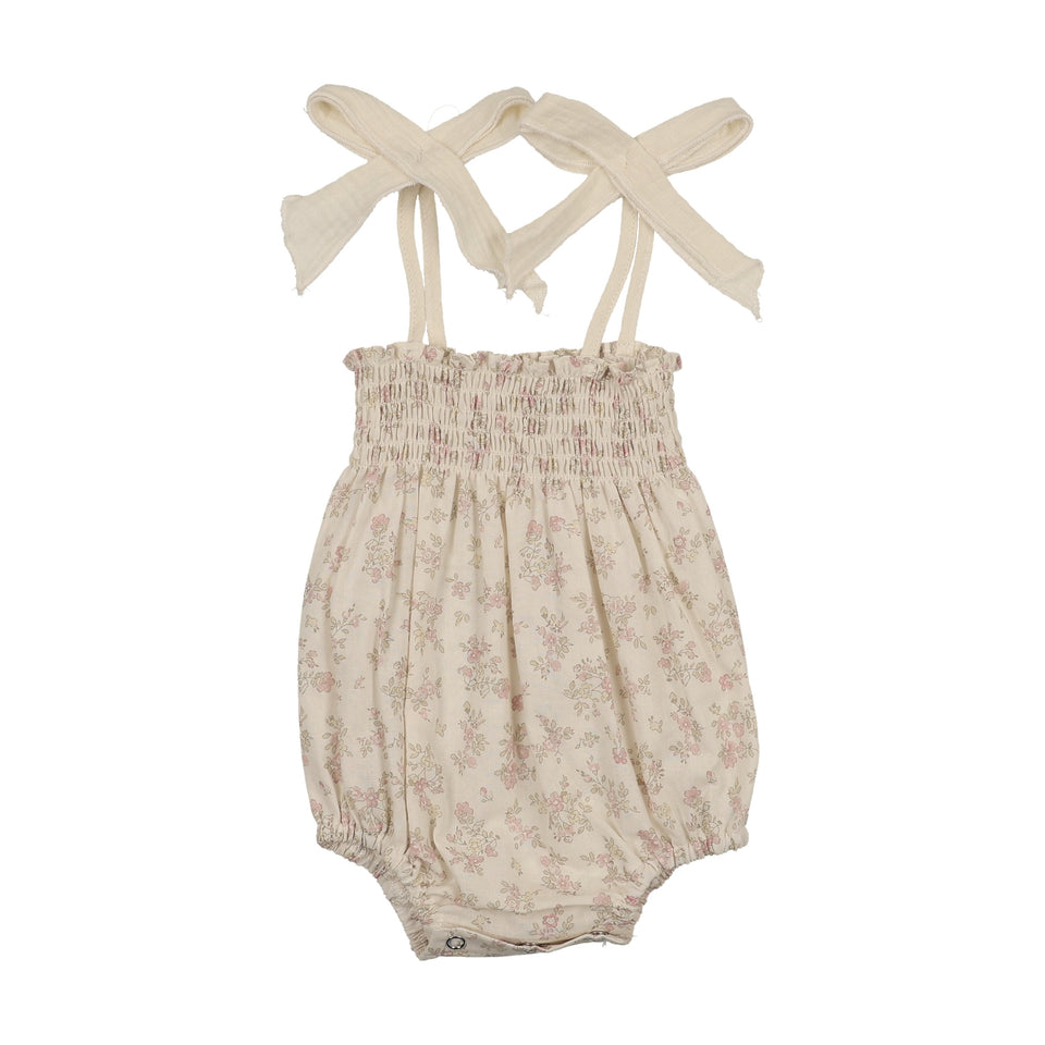 Bonjoy Pastel Garden Smocked Romper - BTSS26012R
