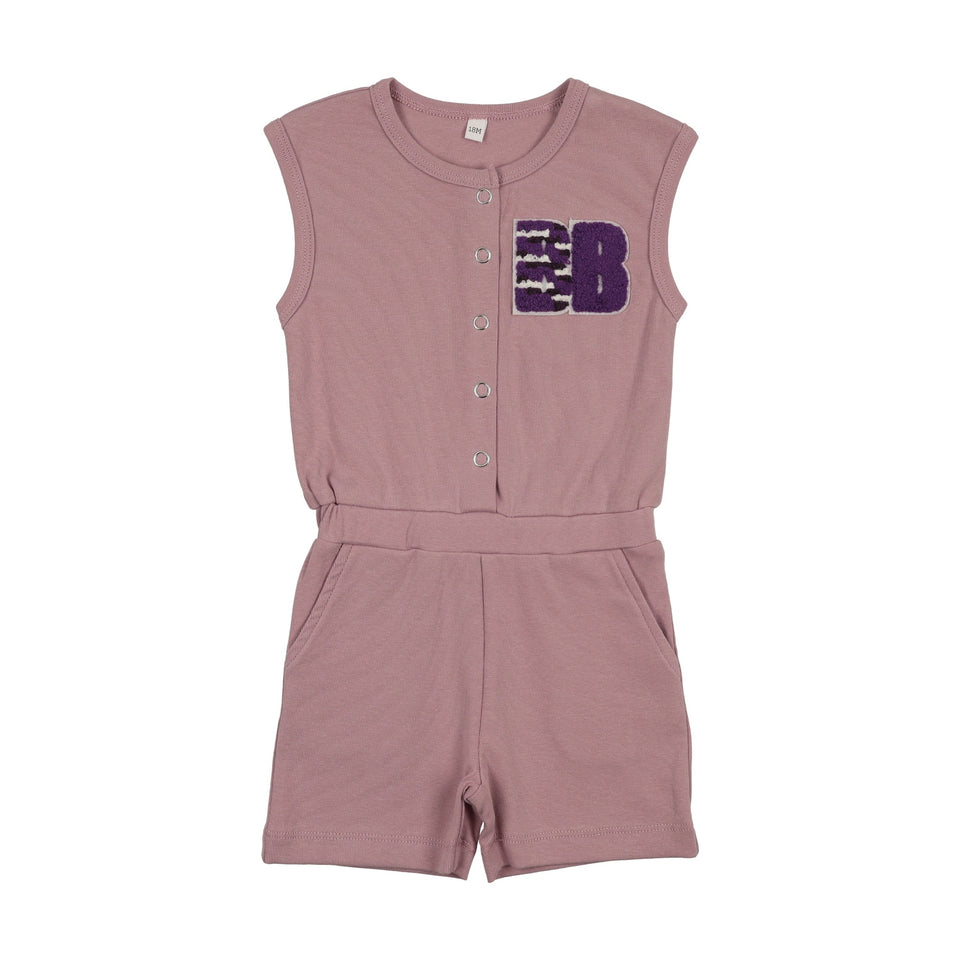 Bonjoy Sherpa Patch Shorts Romper - BTSS26003SR