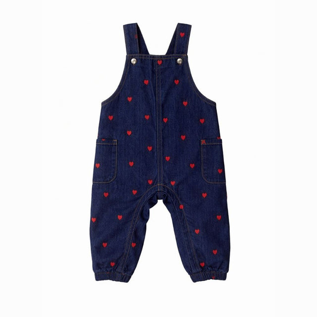 Bonjoy Printed Heart Denim Overalls - TW26010O