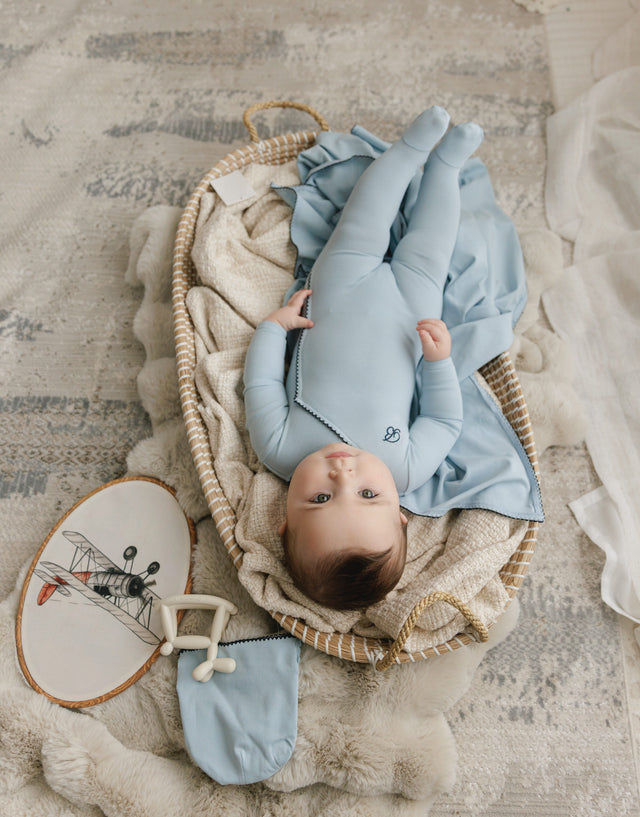Bonjoy Piped Scalloped Footie - WL26008F
