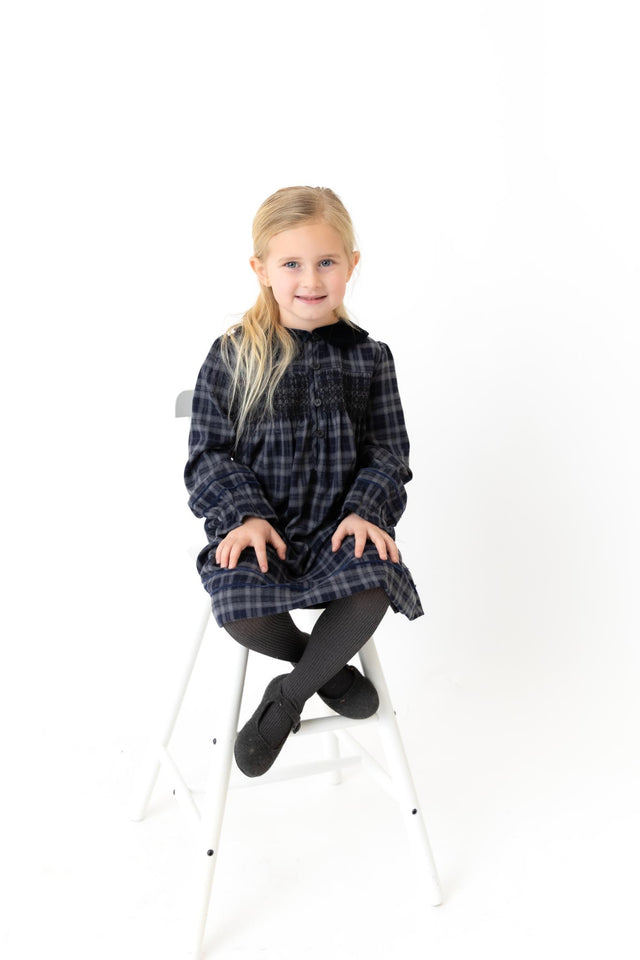 Bonjoy Velvet Plaid Dress - SW26006D