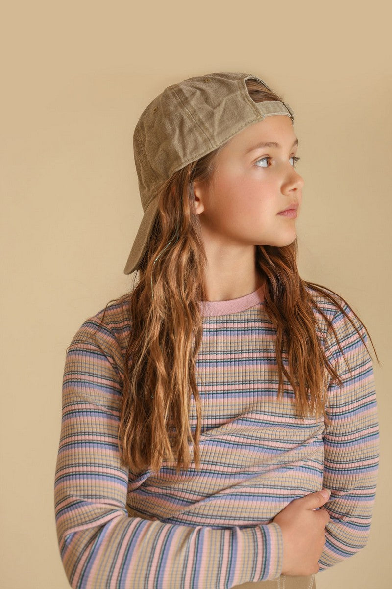 Vibe Multi Striped Ribbed T-Shirt - C-24255