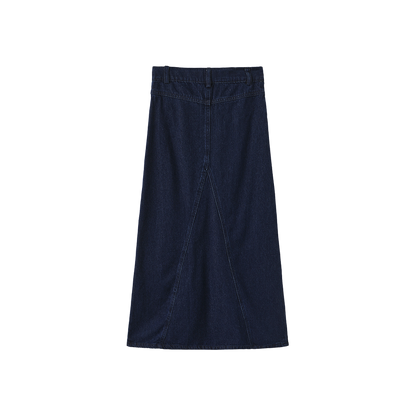 Vibe Seam Flyfront Denim Skirt - C-28183