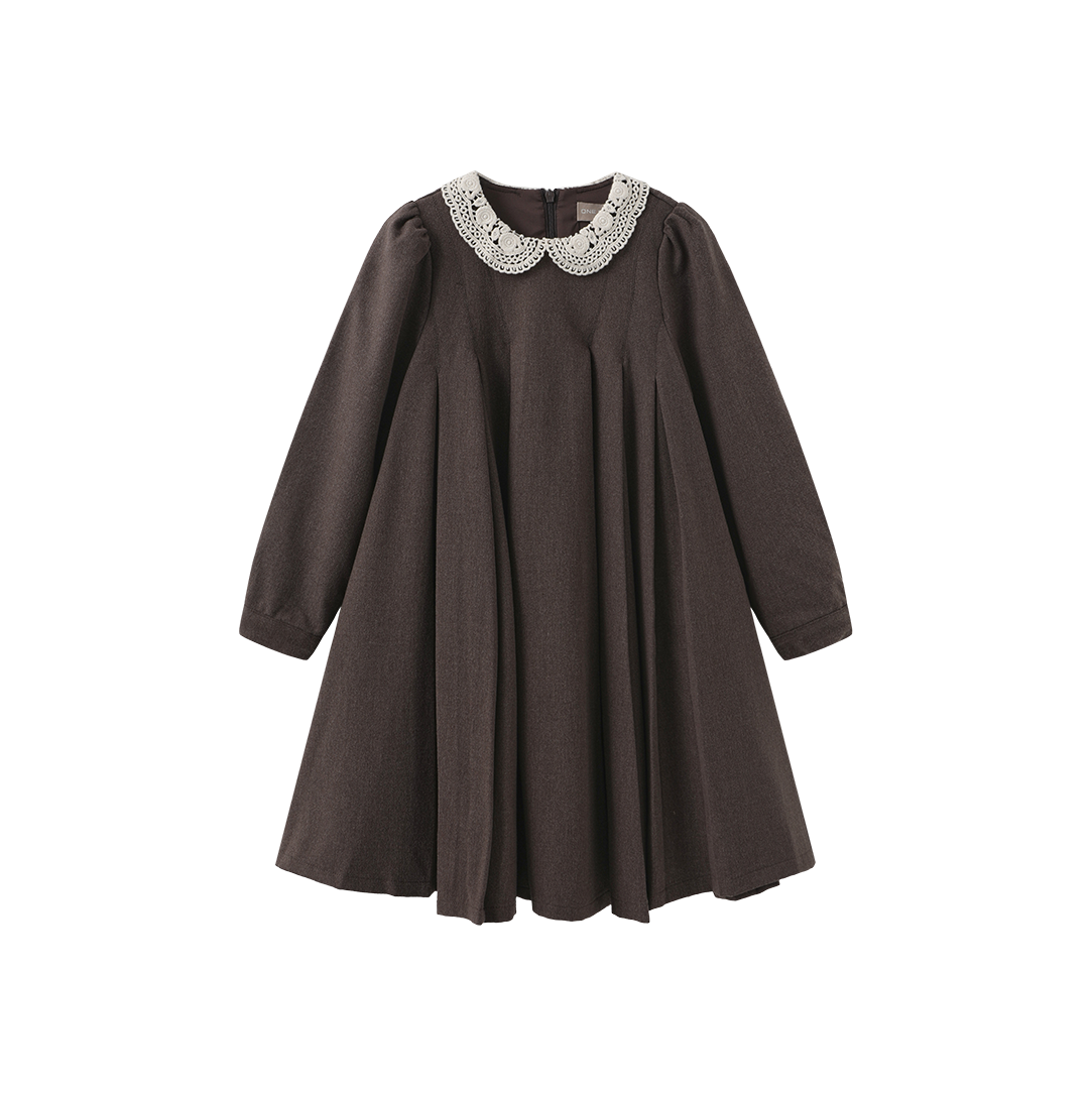 One Child Hilton Wool Pleat Dress - C-29826