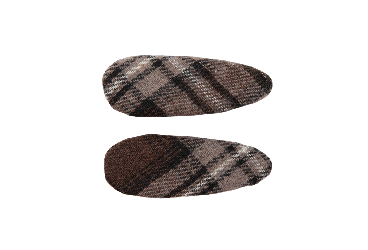 Heirlooms Winter Check - Covered Snap Clip Set - C1712SC