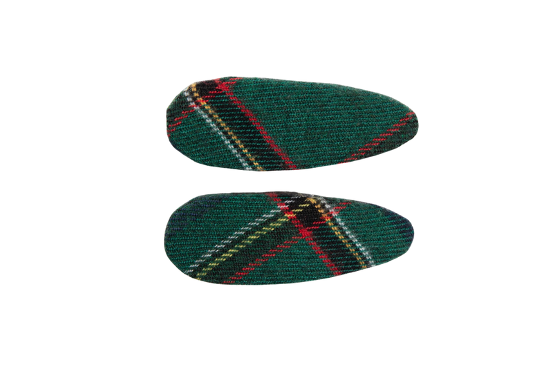 Heirlooms Winter Check - Covered Snap Clip Set - C1712SC