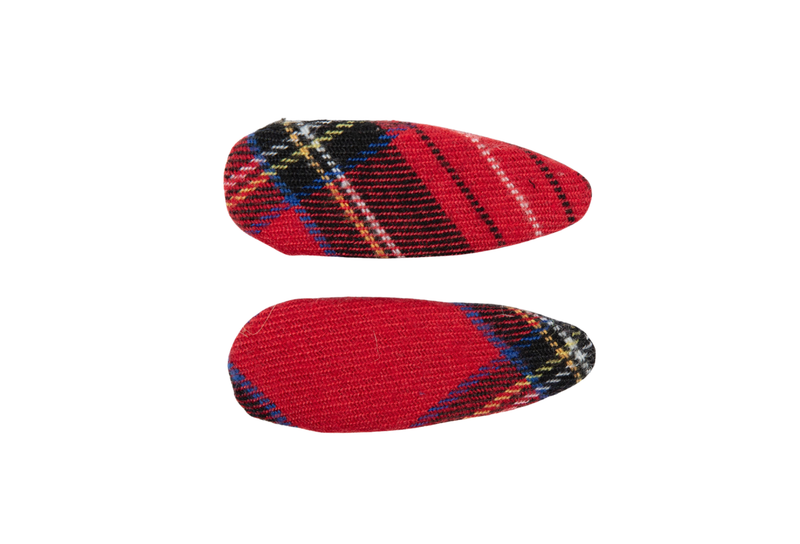 Heirlooms Winter Check - Covered Snap Clip Set - C1712SC