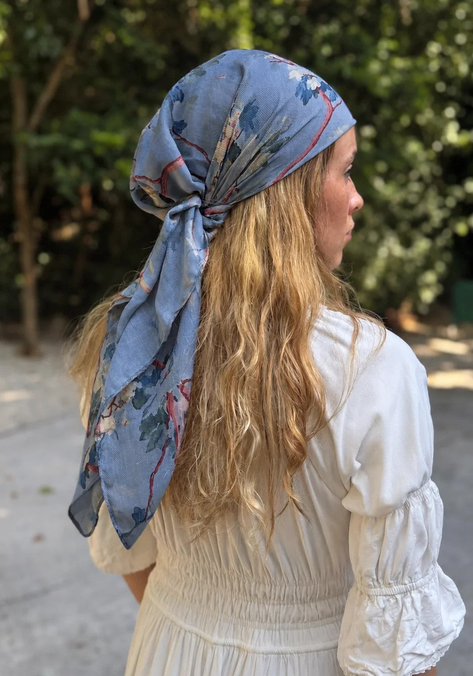 The Scarf Bar Blue Willow Headscarf - TSB-01-AW26