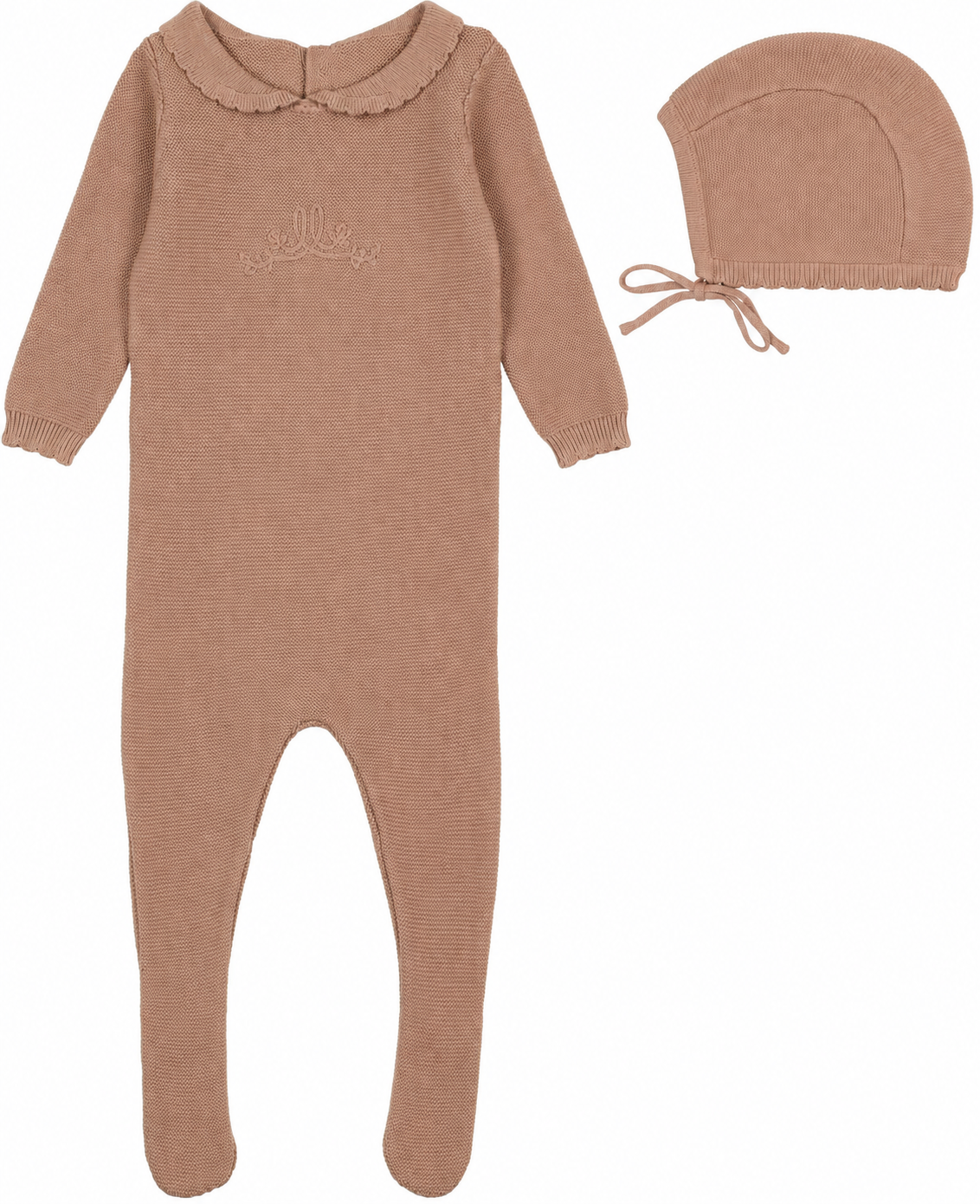 Analogie Knit Embroidered Footie Set - AF26S315B
