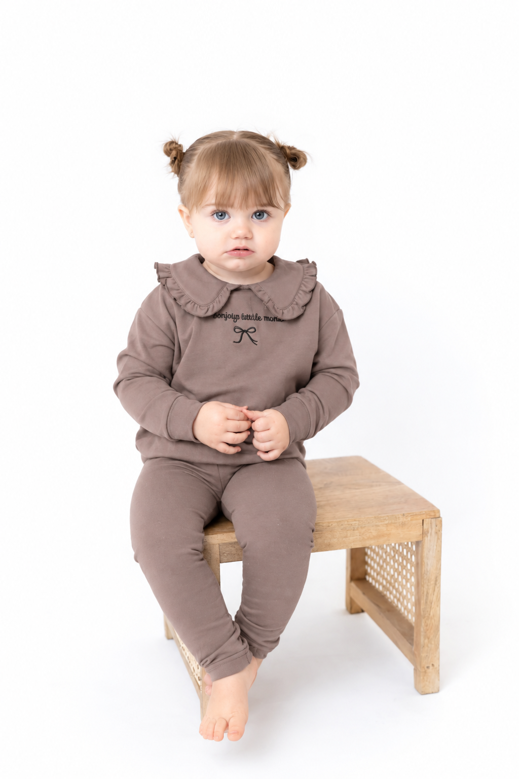 Bonjoy Ruffle Collar Sweatset - SW26014GSET
