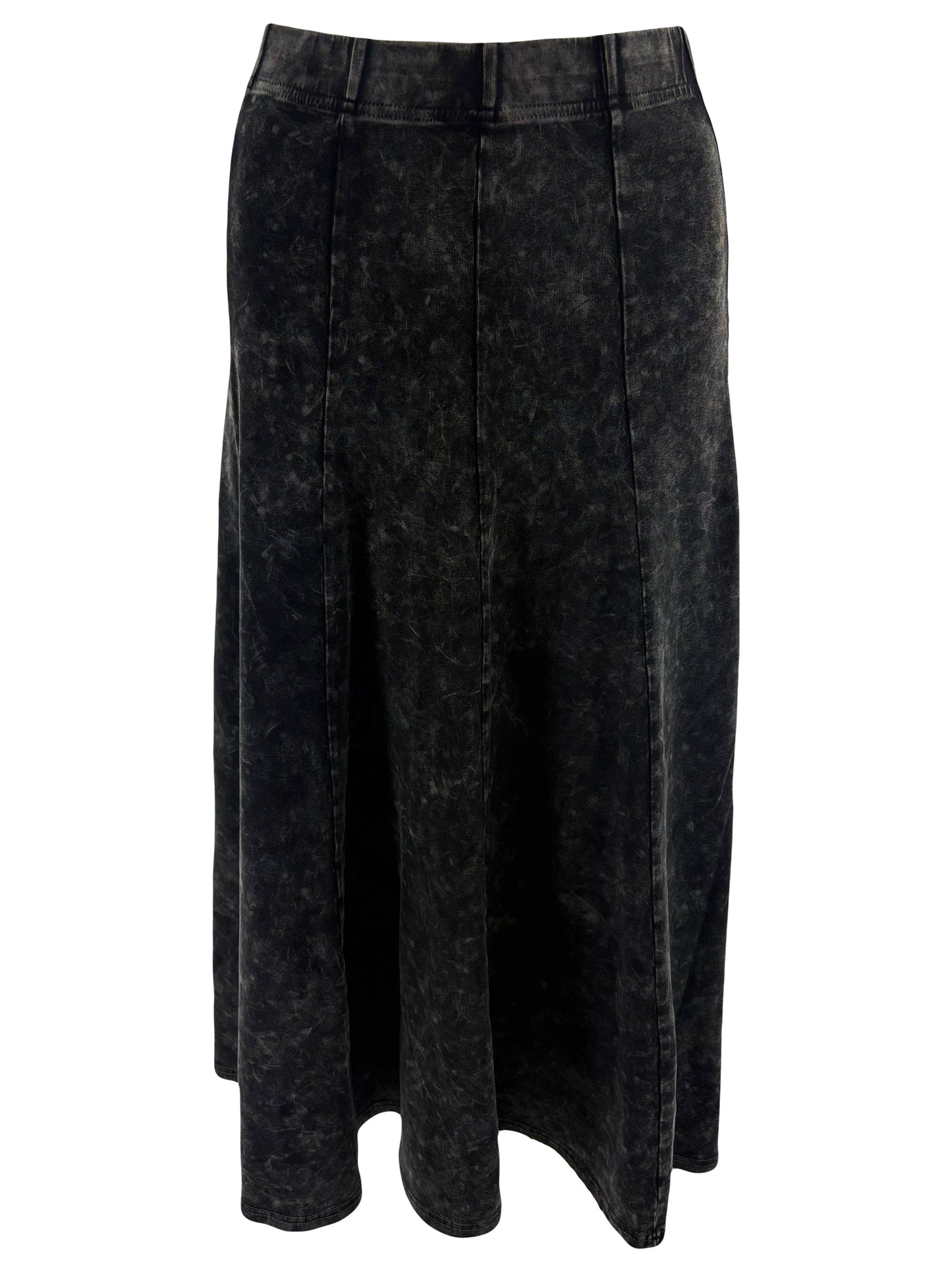 Sage Ladies Stonewash Panel Midi Skirt - Bv-2602m