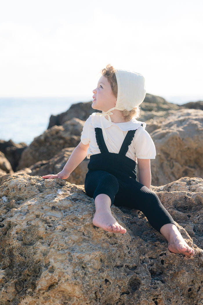 Zubii Ribbed Ruffle Overall Long - Z950