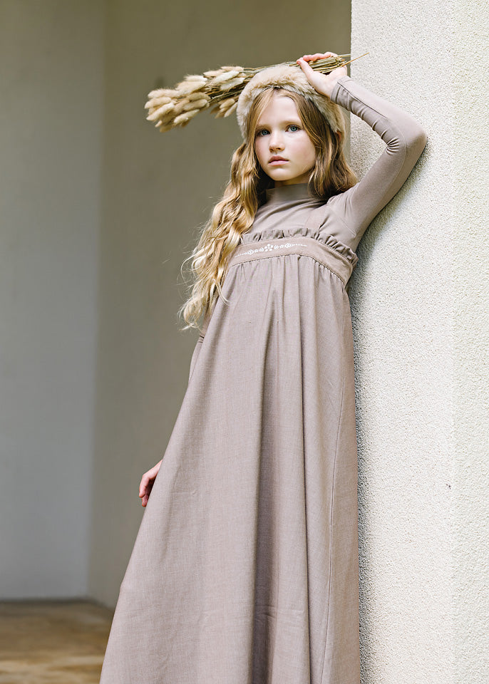 Lil Legs Embroidered Maxi Mockneck Set - AF26D215