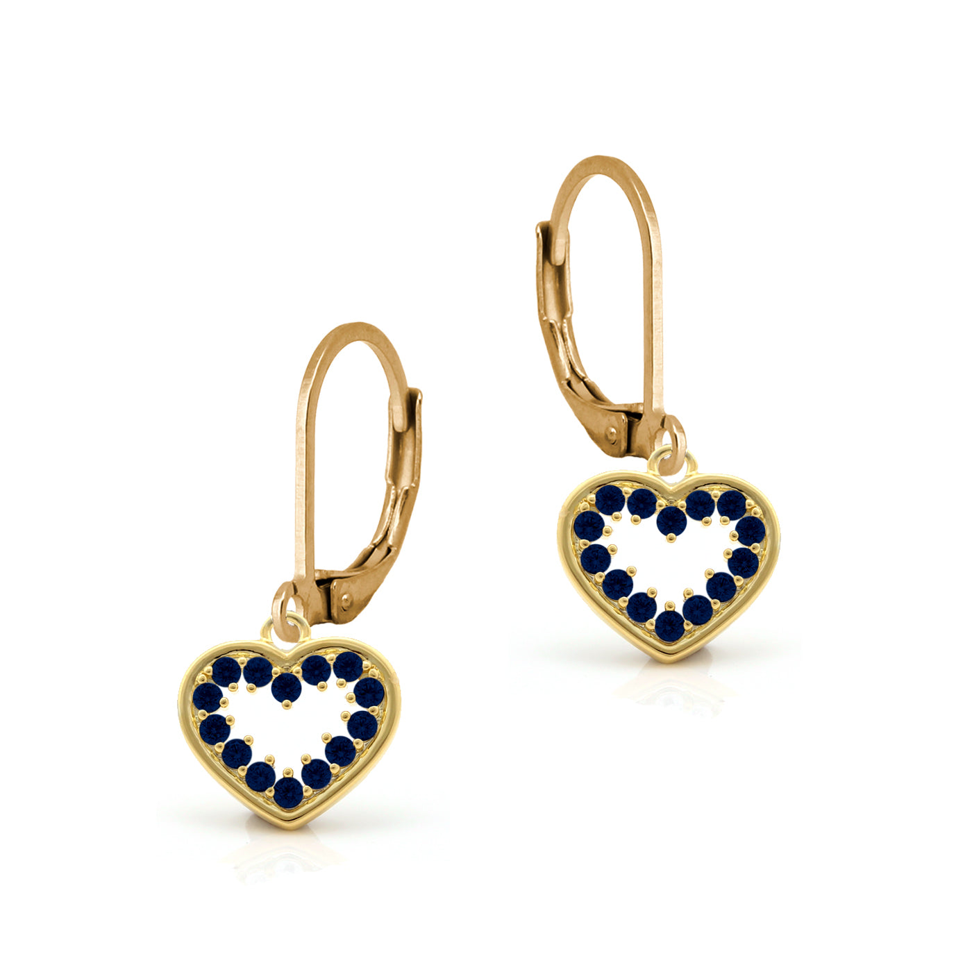 Cameo Inside Stones Heart Earring - E5202