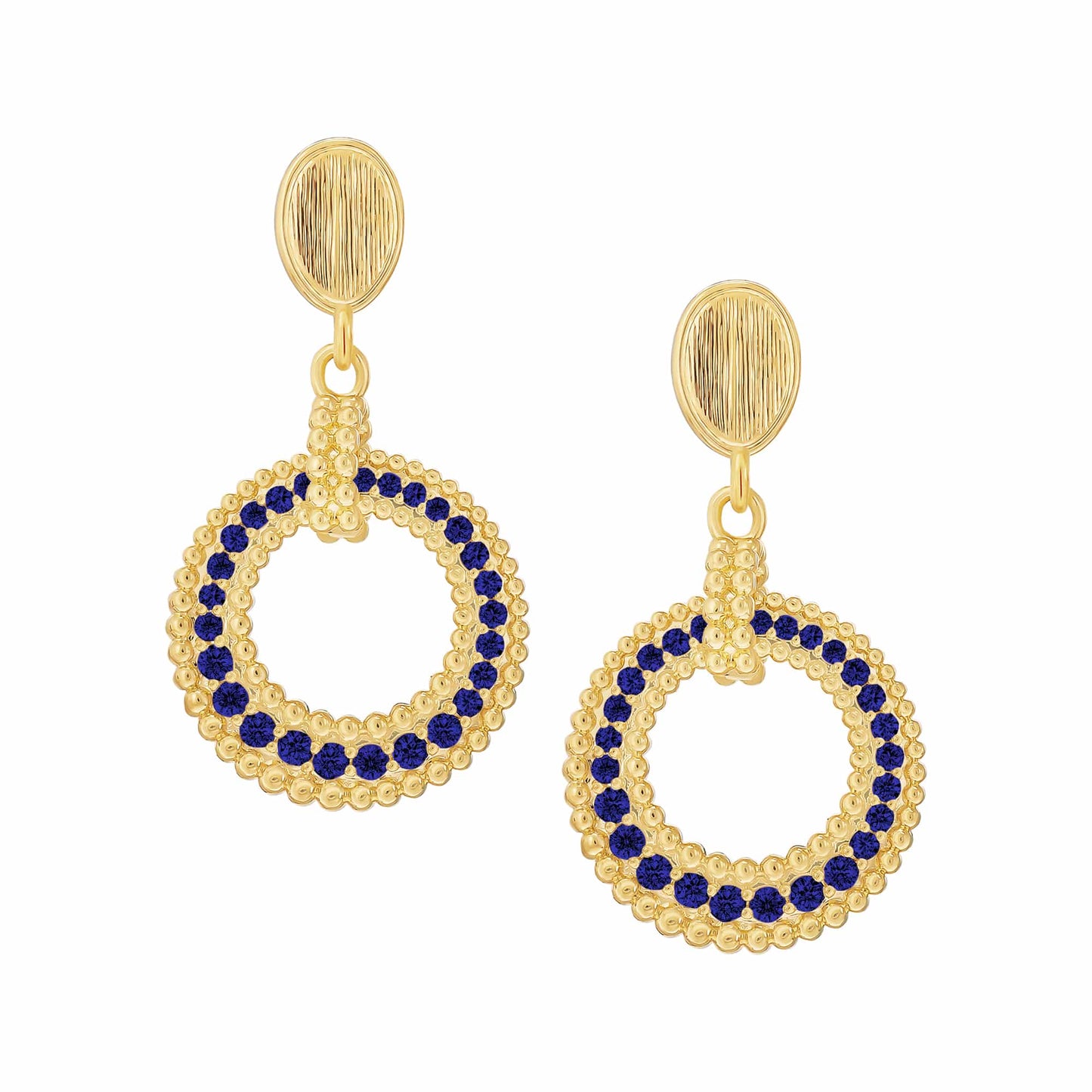 Cameo Clamped Circle Ball Earring - E5290