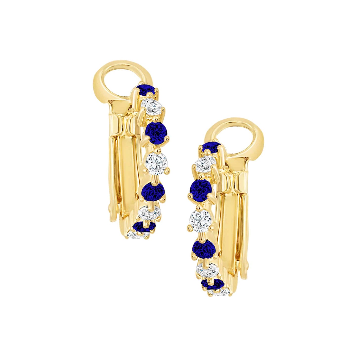 Cameo Three-Prong Stone Kids Huggie Earring - E5309