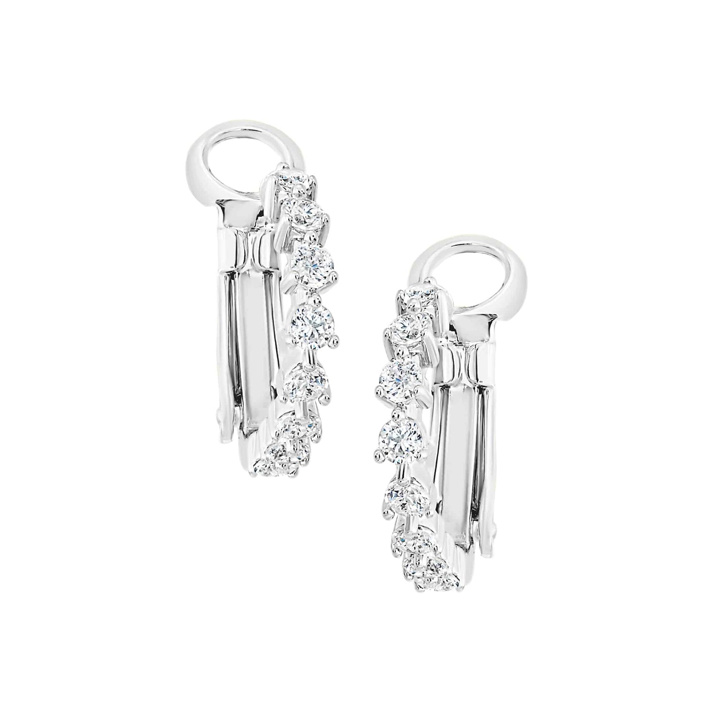 Cameo Three-Prong Stone Kids Huggie Earring - E5309