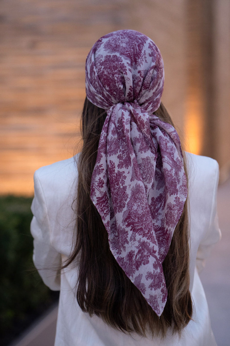 The Scarf Bar Toile Square Headscarf - BT-TSB
