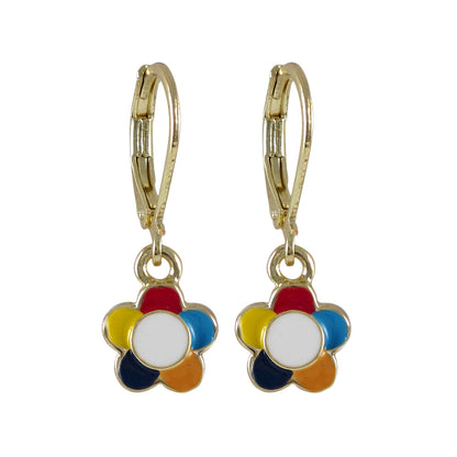 Delino Gold Plated Brass - Flower Dangling - EW4227-B-GD