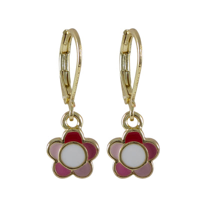 Delino Gold Plated Brass - Flower Dangling - EW4227-B-GD