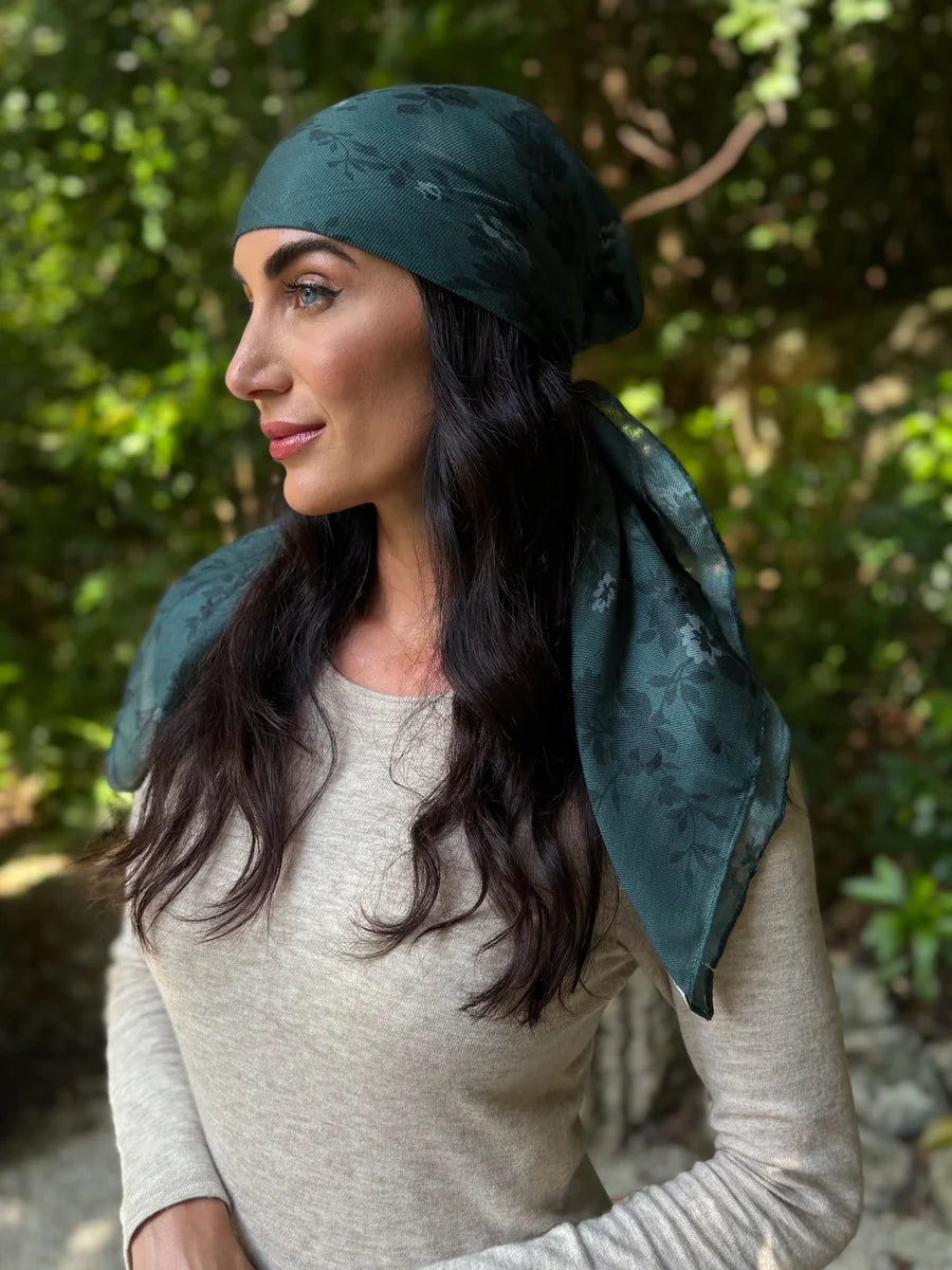 The Scarf Bar Emerald Bloom Headscarf - TSB-05-AW26