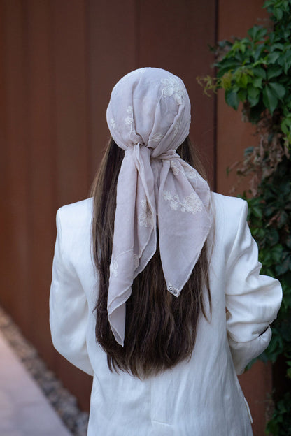 The Scarf Bar Embroidery Square Headscarf - CFE-TSB