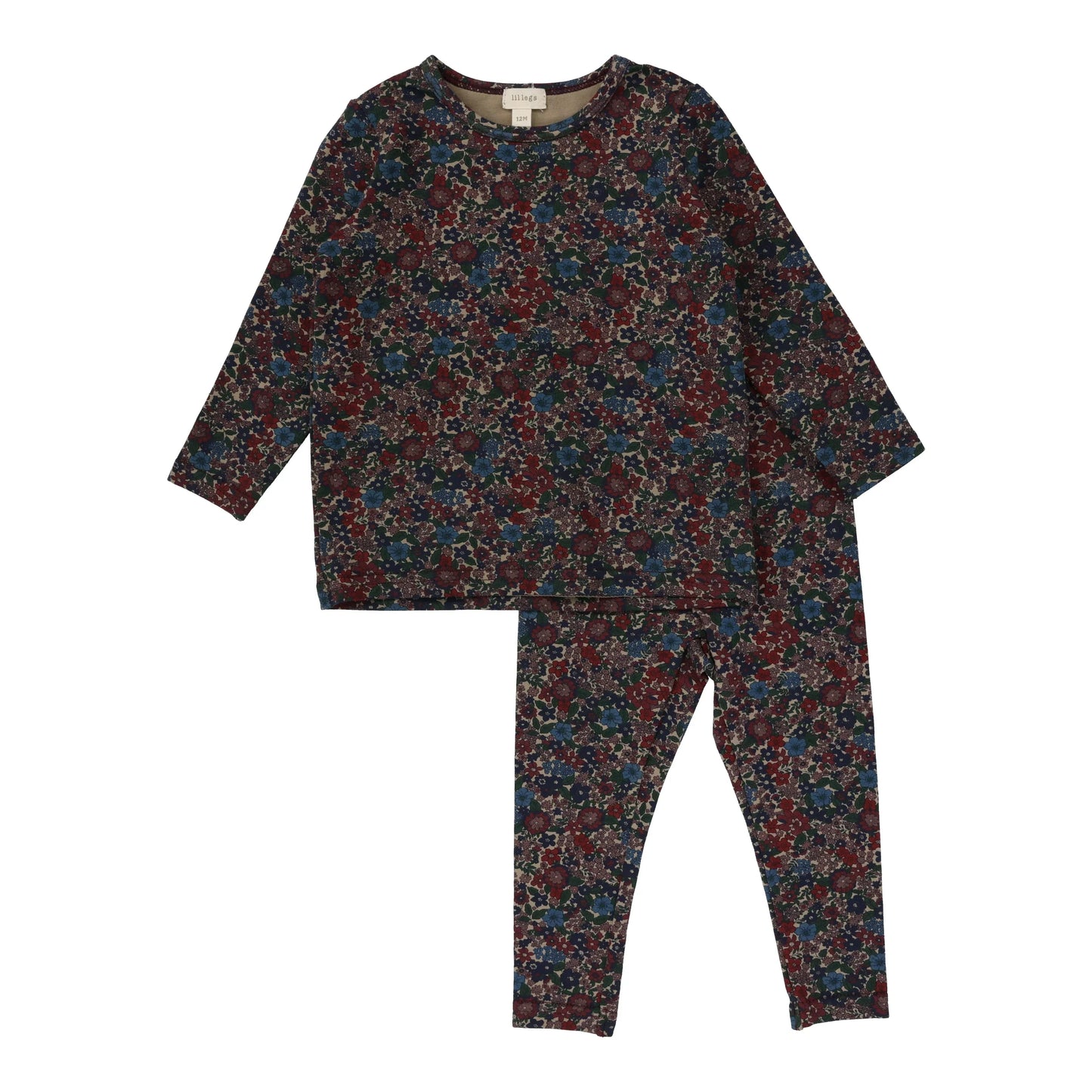 Lil Legs Floral Ribbed Set