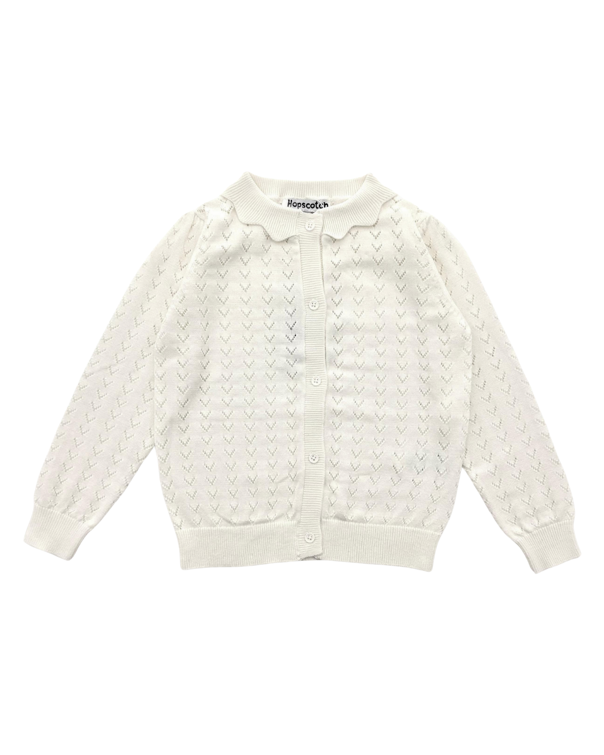 Hopscotch Girls Knit Cardigan W/ Collar