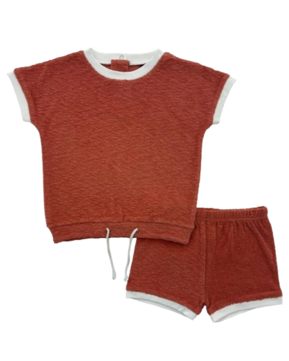 2 Squares  Textured Terry Baby Set With White Trim - SB5CP7130E