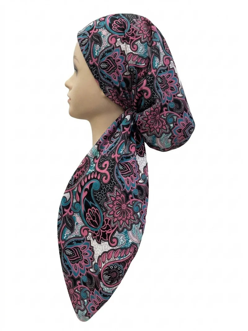 Revaz Multi Paisley Pretied Headscarf - HS749