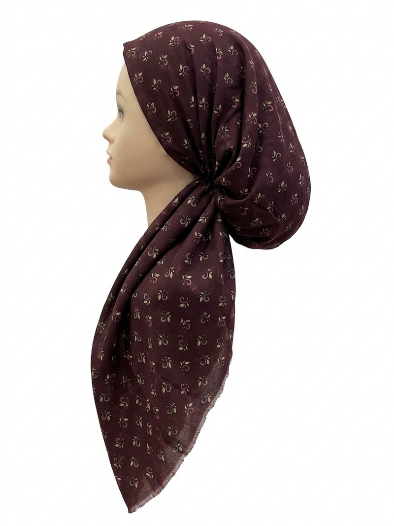 Revaz Floral Swirls Pretied Headscarf - HS752