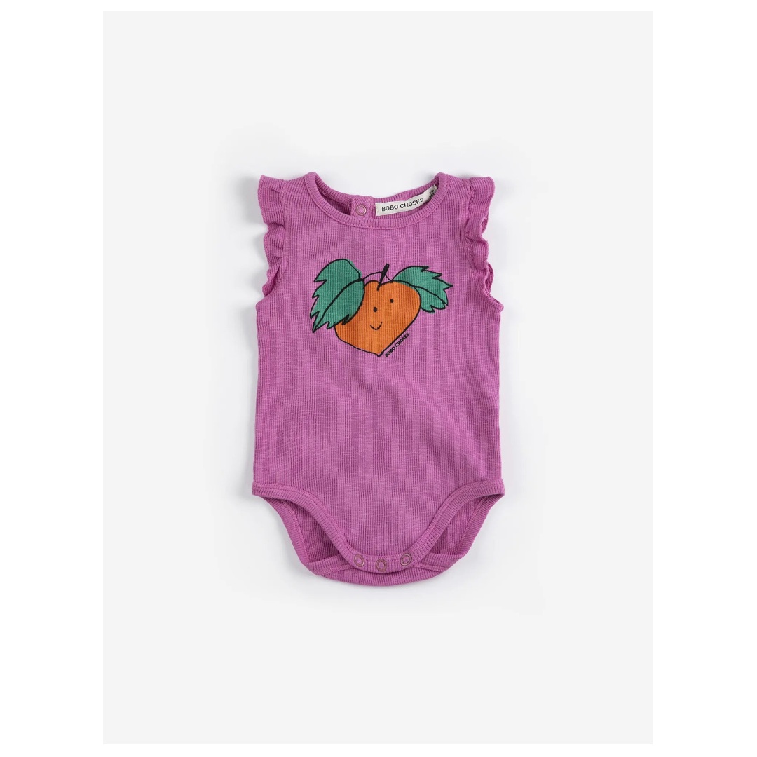 Bobo Choses Tangerine Ruffled Romper - B126AB007