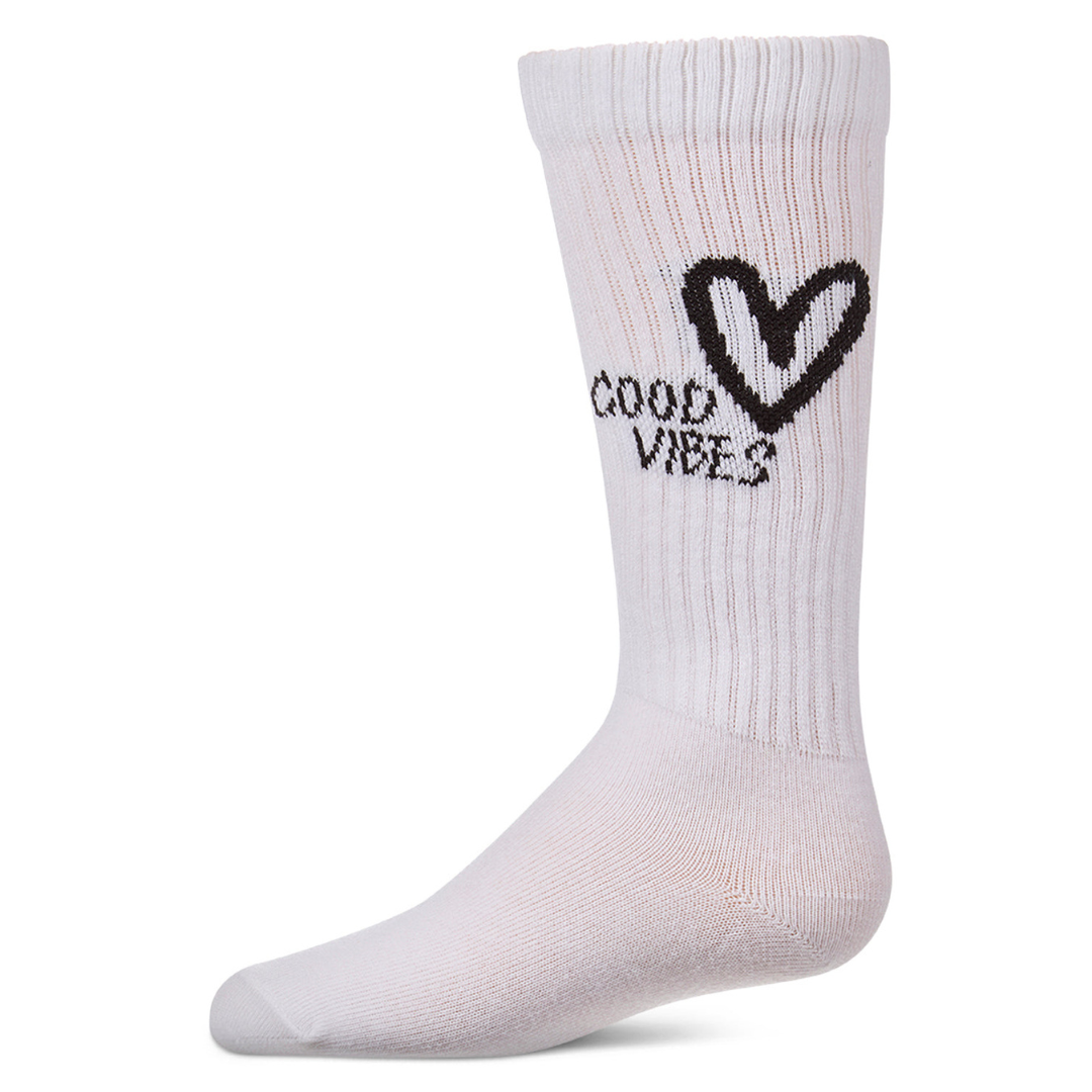 Memoi Good Vibes Heart Knee High - MKF-7228