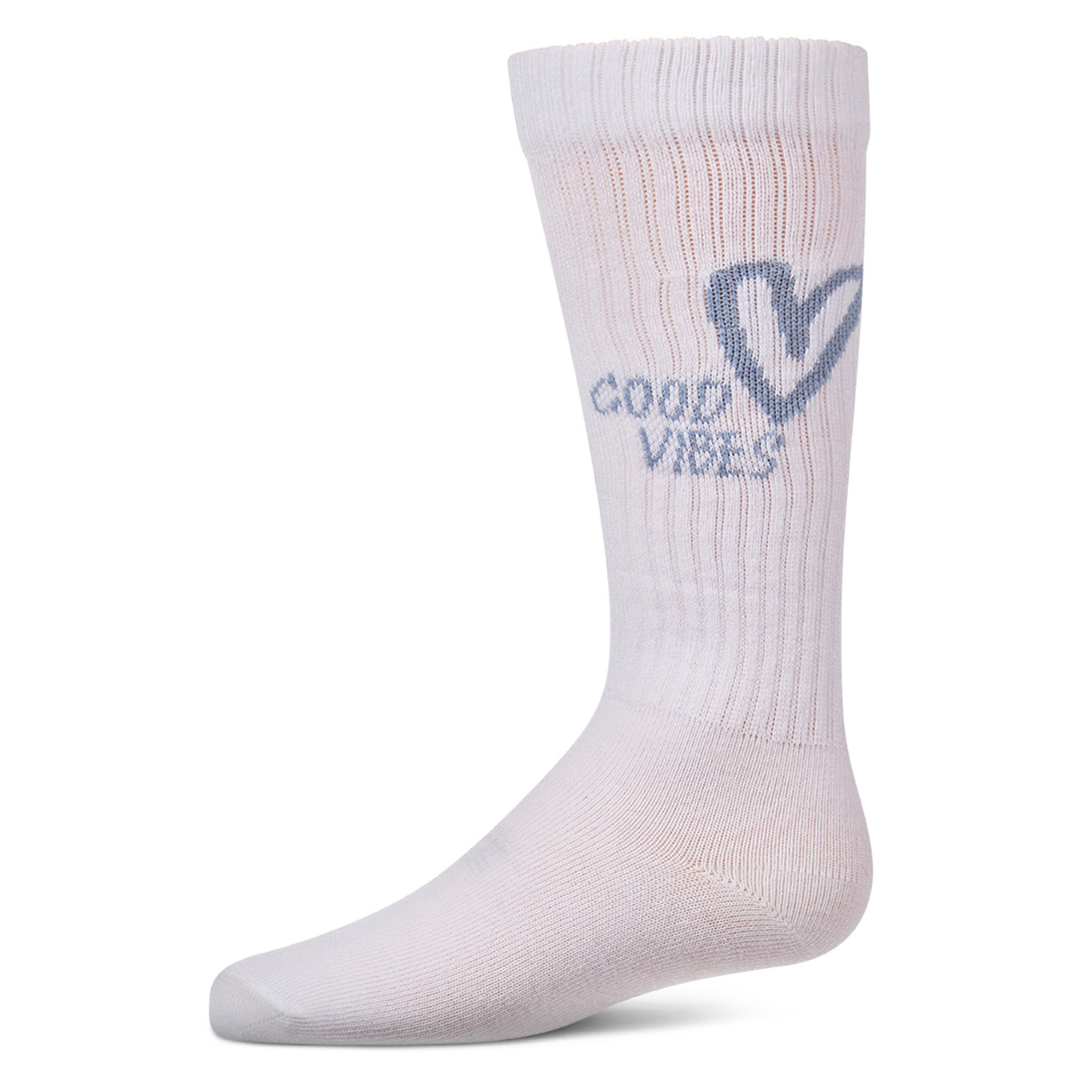Memoi Good Vibes Heart Knee High - MKF-7228