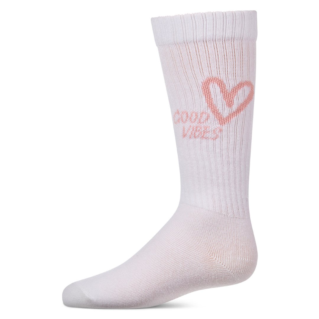 Memoi Good Vibes Heart Knee High - MKF-7228