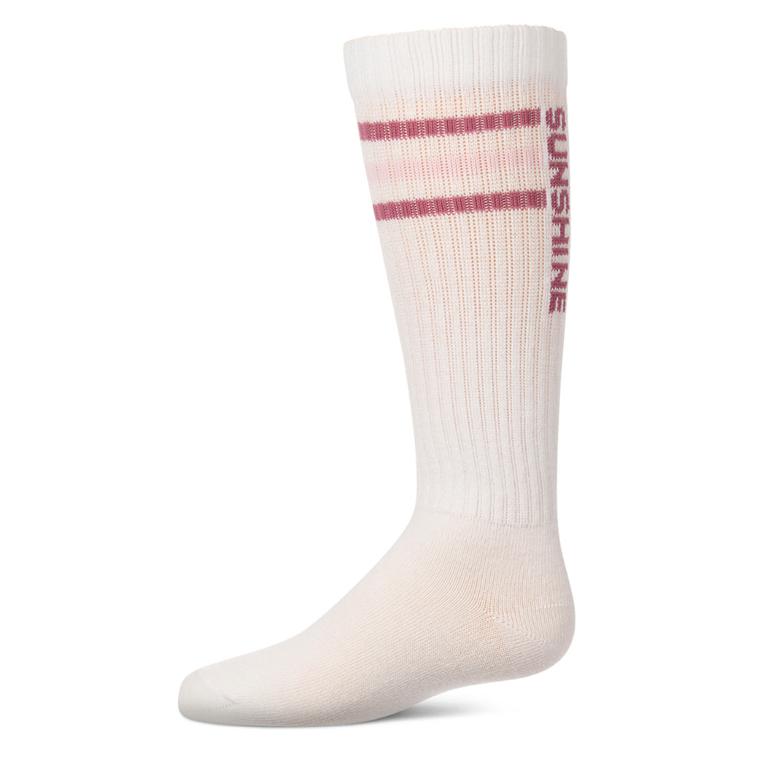 Memoi Triple Stripe Sunshine Knee High - MKF-7224