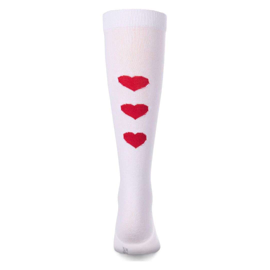 Memoi Triple Heart Knee High - MKF-7249