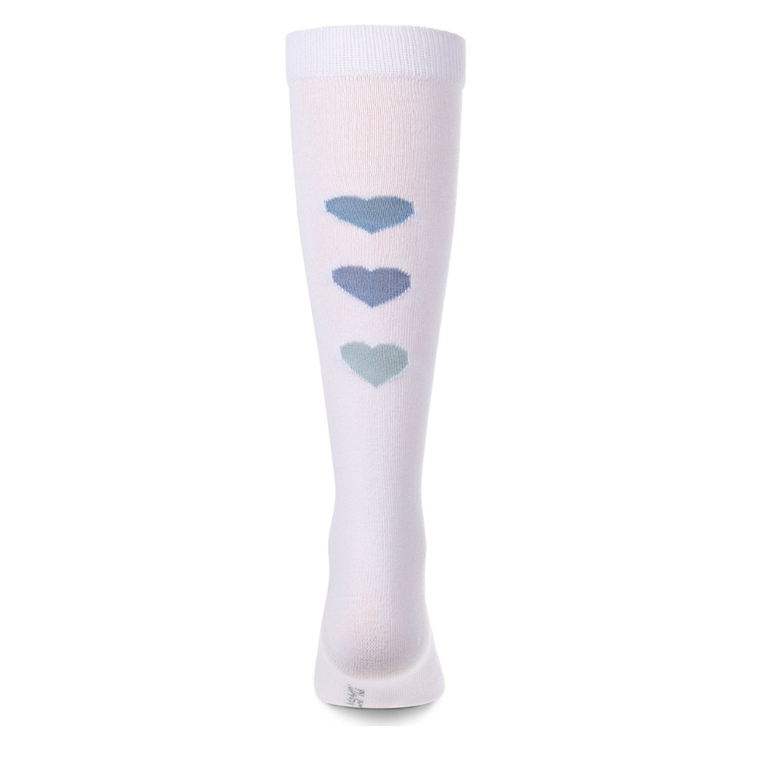 Memoi Triple Heart Knee High - MKF-7249