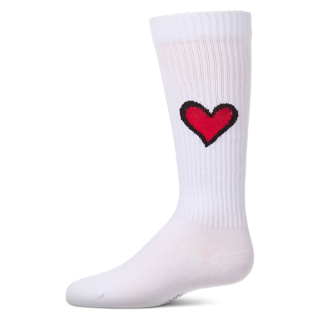 Memoi Filled Heart Knee High - MKF-7236