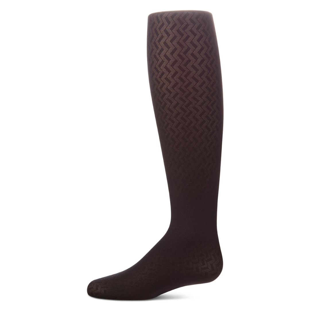 Memoi Zig Zag Nylon Tights - MKF-4100