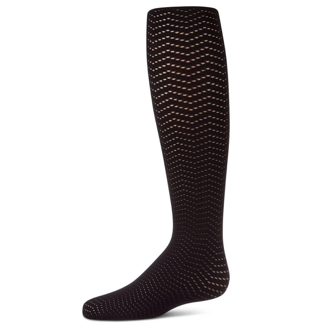 Memoi Open Work Wavy Tights - MKF-4101