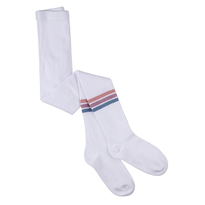 Memoi Triple Stripe Cotton Tights - MKF-4105