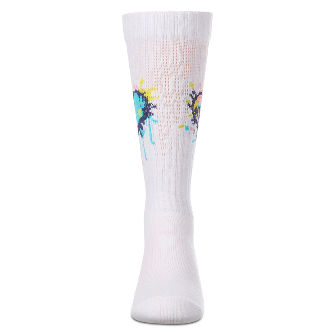 Memoi Splatter Colorful Heart Knee High - MKF-7231