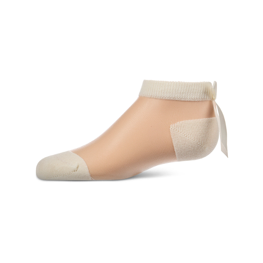 Memoi Sheer Satin Bow Anklet - MKF-6109