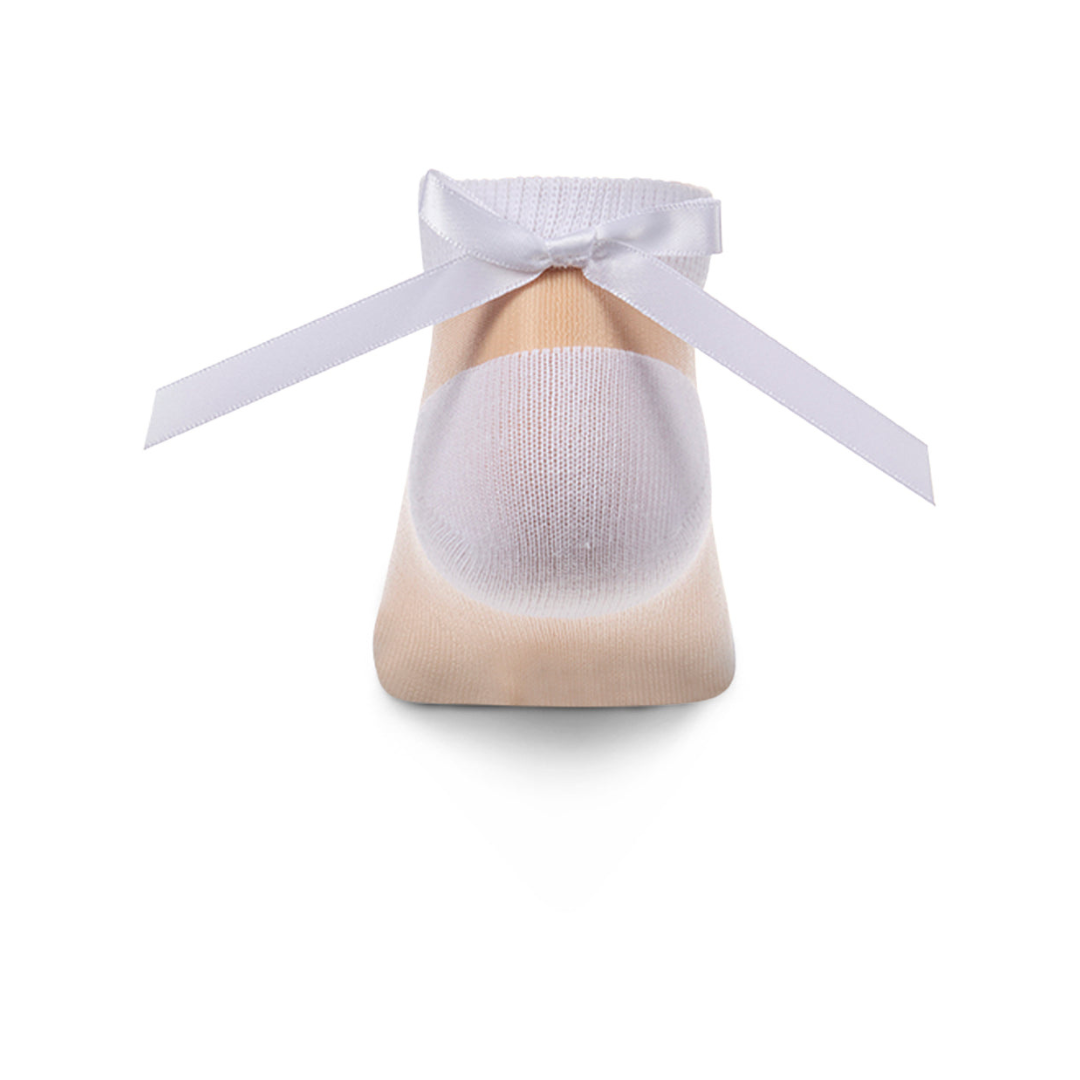 Memoi Sheer Satin Bow Anklet - MKF-6109